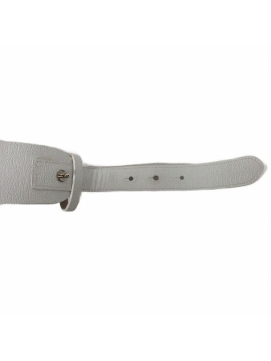 Bvlgari Round Buckle Belt Leather White main image 8